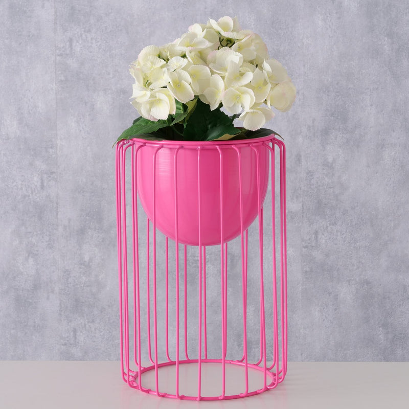Freistehender Pflanztopf Vaso in Pink – Modernes Design trifft Funktionalität