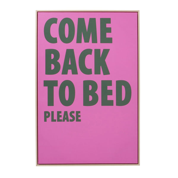 Bild Lazy mit Schriftzug – Stilvolle Aufforderung in Pink und Dunkelgrün Höhe 90cm