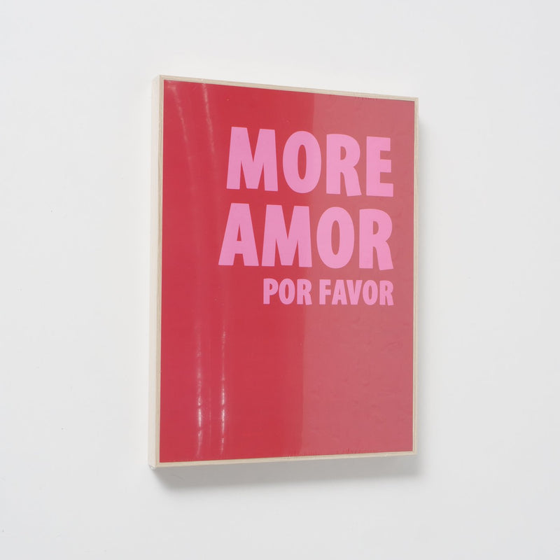 Bild 'Amor' mit lebensbejahendem Spruch – Energie in Pink und Rot