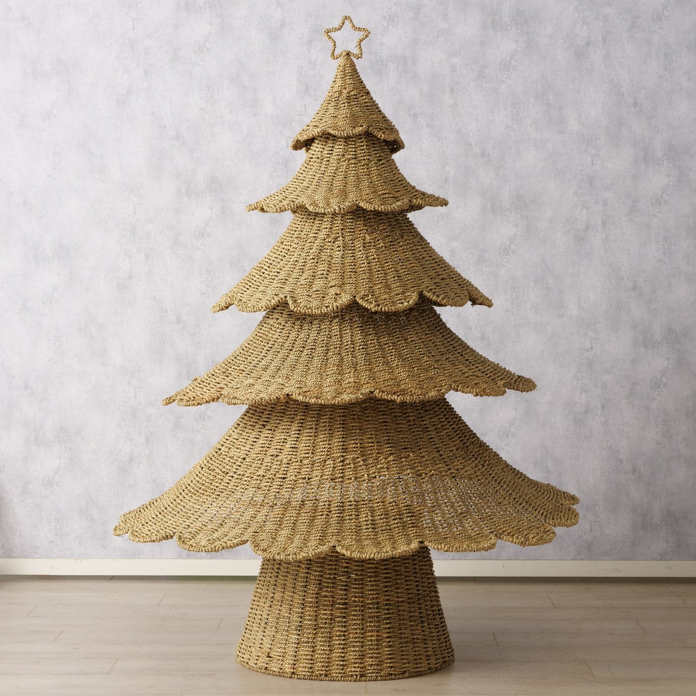 Dekoaufsteller Antonella im 2er-Set – Handgefertigter Weiden-Weihnachtsbaum 180cm