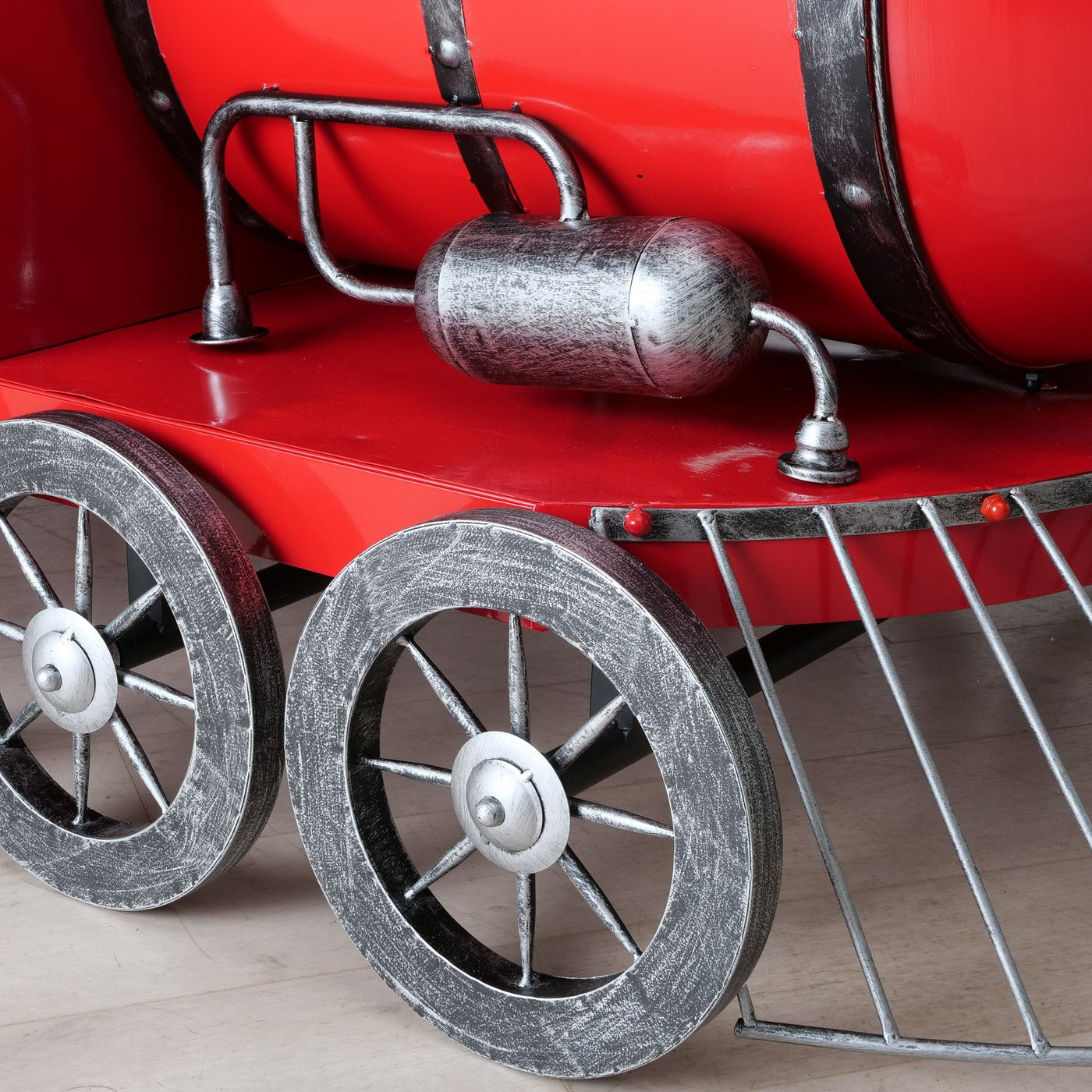 Weihnachts Dekoaufsteller Santa Express – Handgefertigte Lokomotive aus Metall