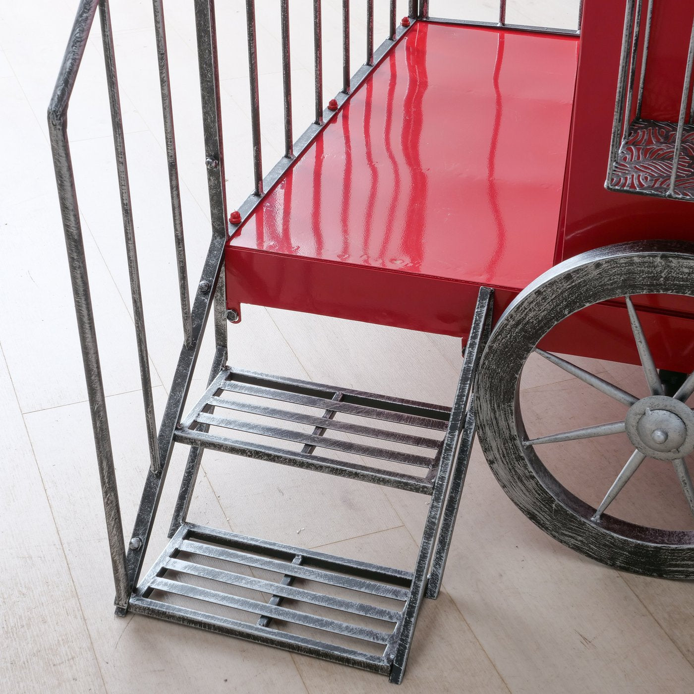 Weihnachts Dekoaufsteller Santa Express – Handgefertigte Lokomotive aus Metall