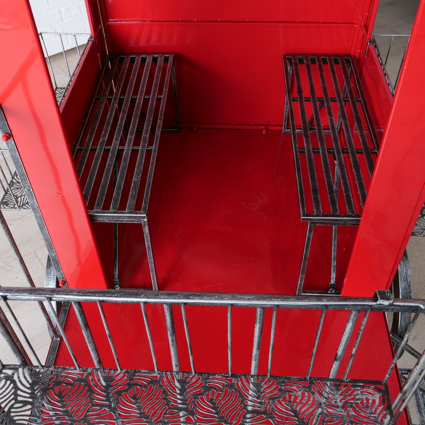 Weihnachts Dekoaufsteller Santa Express – Handgefertigte Lokomotive aus Metall