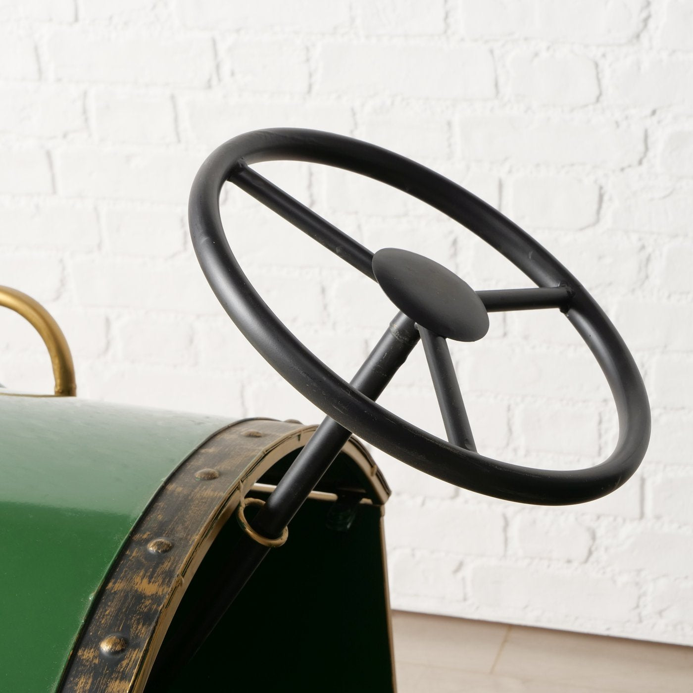 Weihnachts-Dekoaufsteller Santa’s Classic Car im 2er-Set – Nostalgischer Oldtimer aus Metall