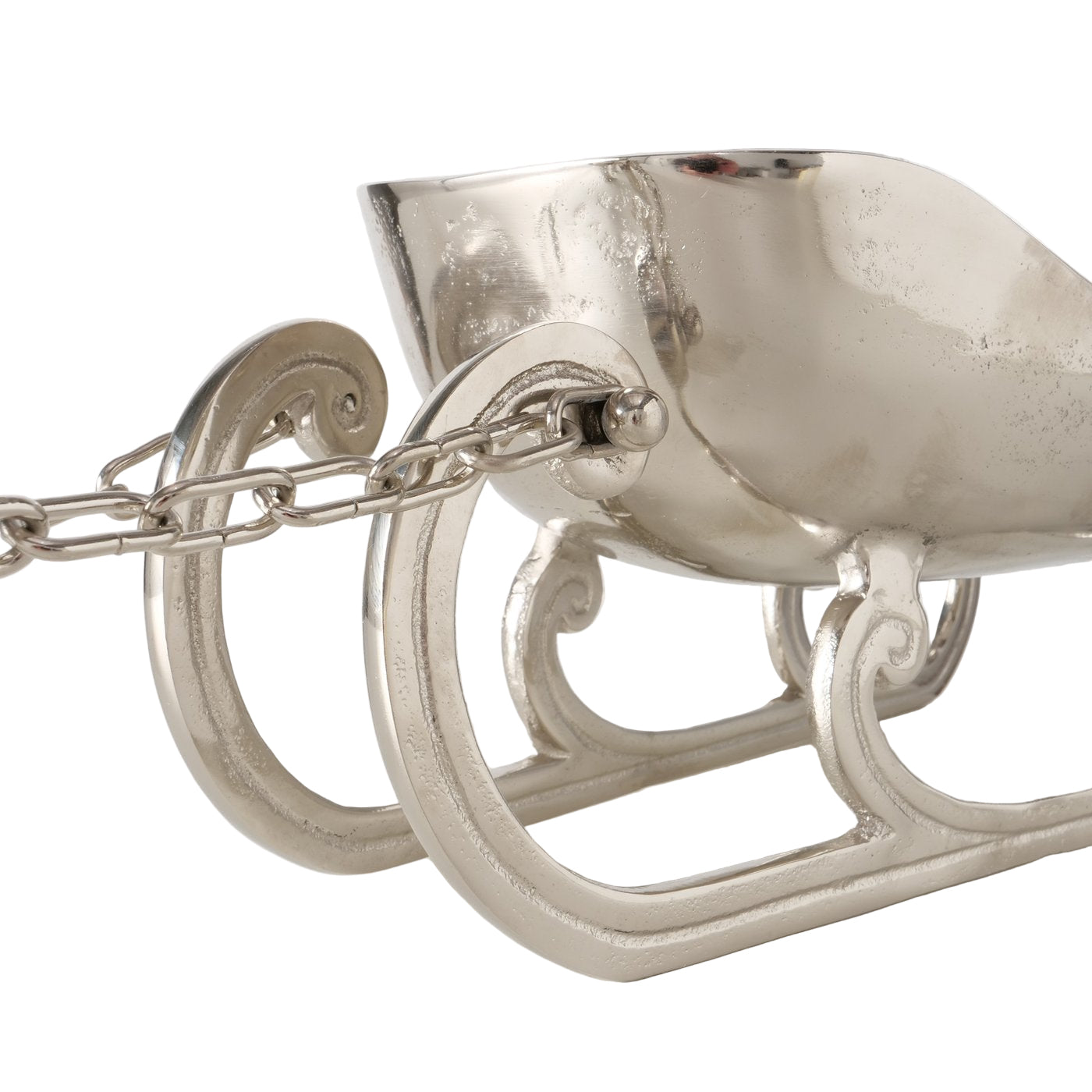 Sektkühler Hirsch mit Schlitten Silber Aluminium Vernickelt 86cm