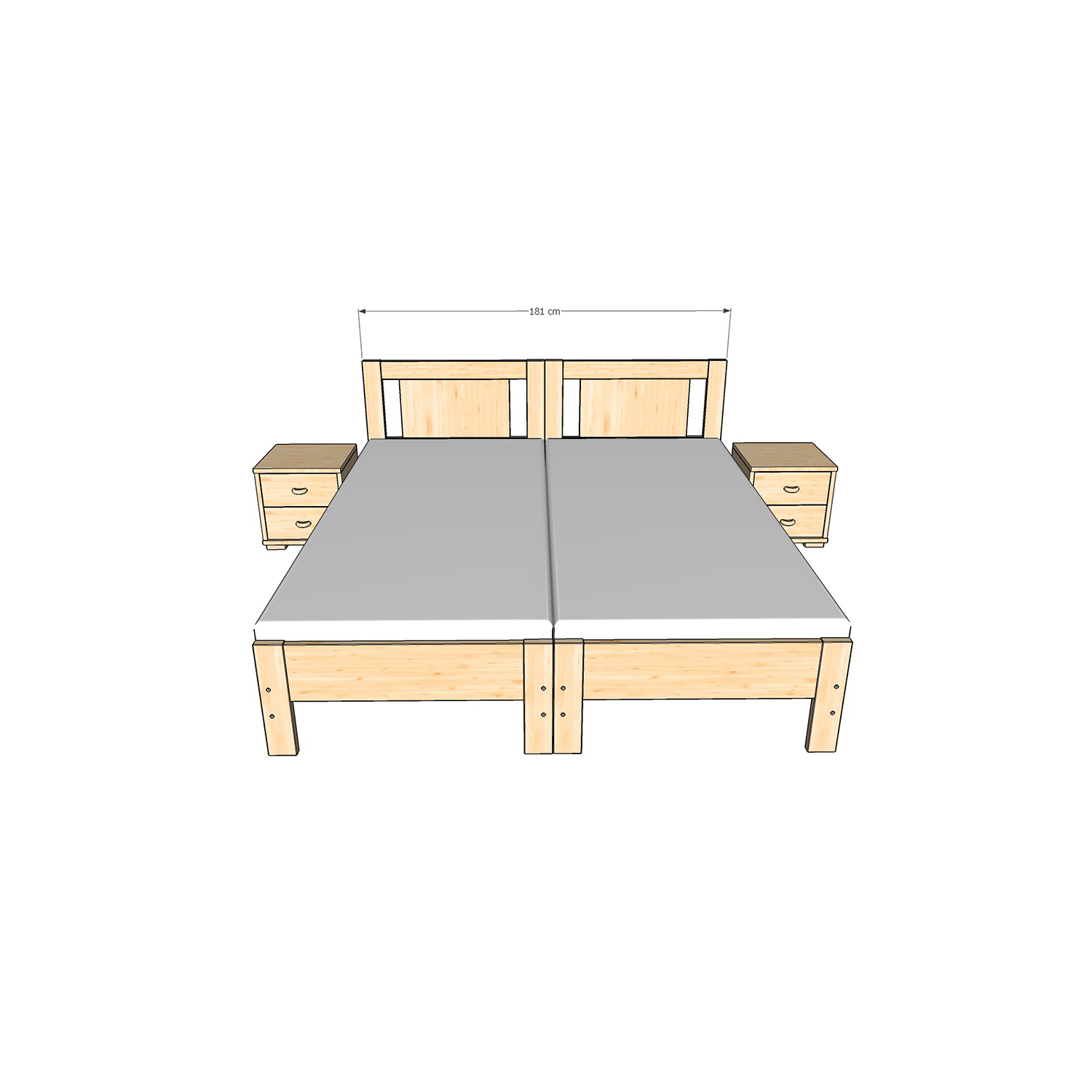 Jana Familienbett Hotel / Pensionen / Gästehaus / Jugendherberge Kieferbett | Massivholz | 100% Bio-Bett