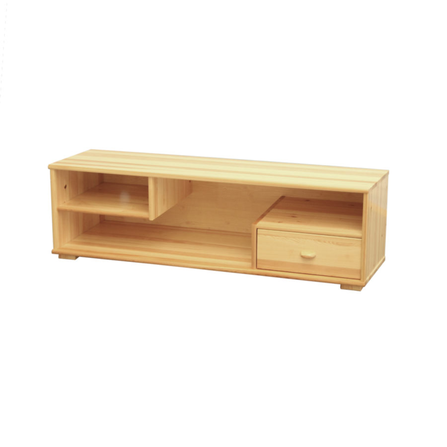 Vanessa TV-Schrank / TV-Lowboard | 1-Schublade | 100% Bio Kiefer Massivholz