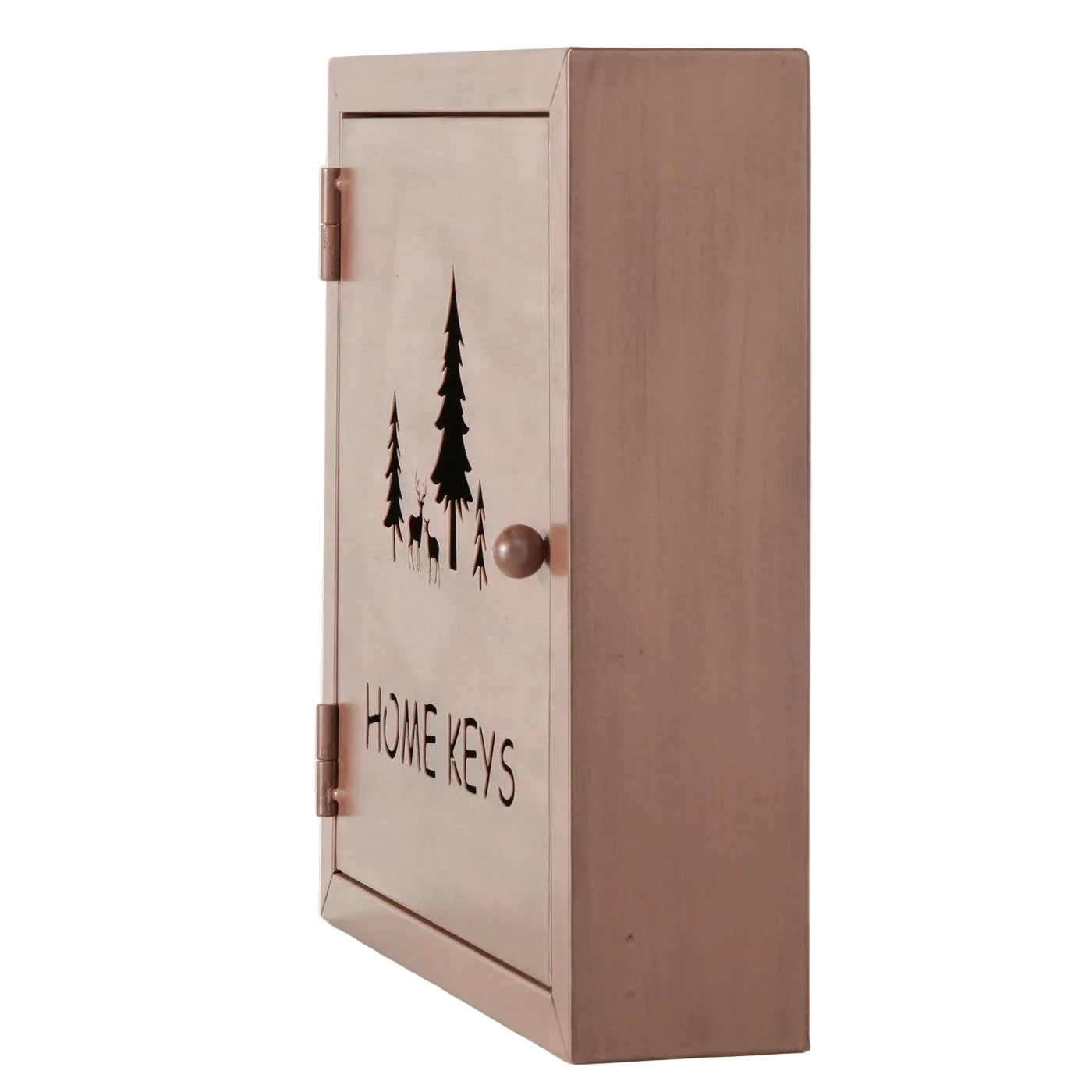 Schlüsselkasten Waldmotiv Hirsche Metall Braun 25cm