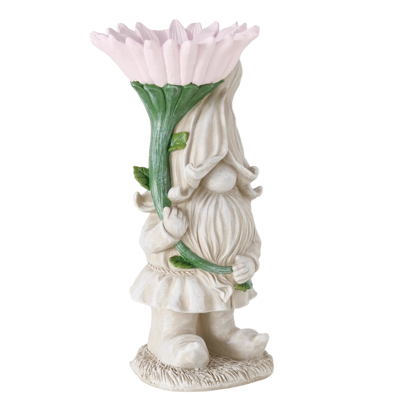 Pedder Blütenzauber Gartenwichtel 39 cm Grau Rosa