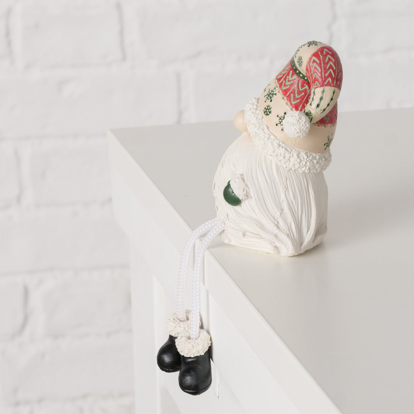 Kantenhocker Wichtel Alberto 2er Set Handarbeit Rot Weiß Weihnachtsdeko