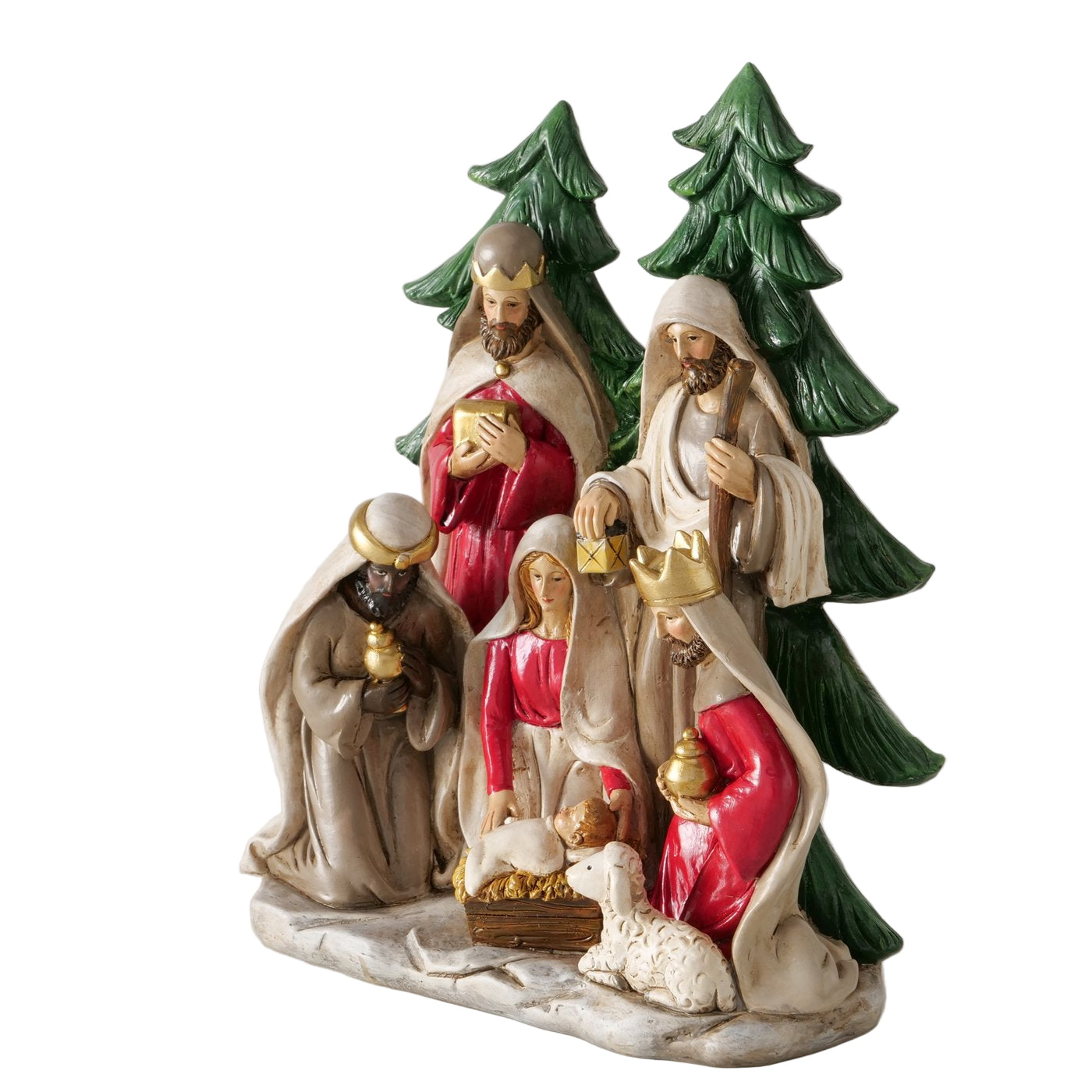 Krippe Bethanio Weihnachtsdeko Handbemalt Kunstharz Figur