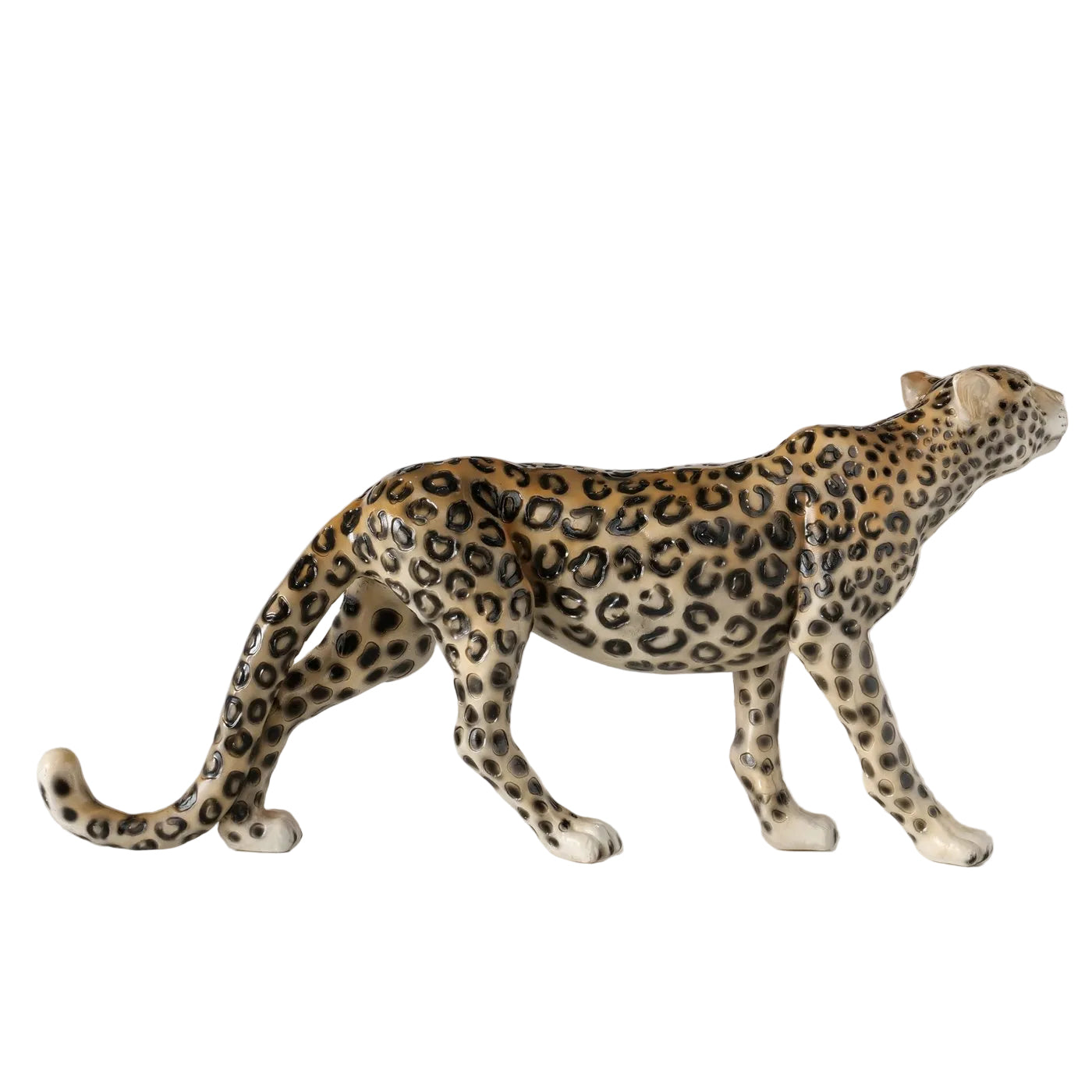 Dekofigur Leopard Savannia handbemalt aus Kunstharz 59cm