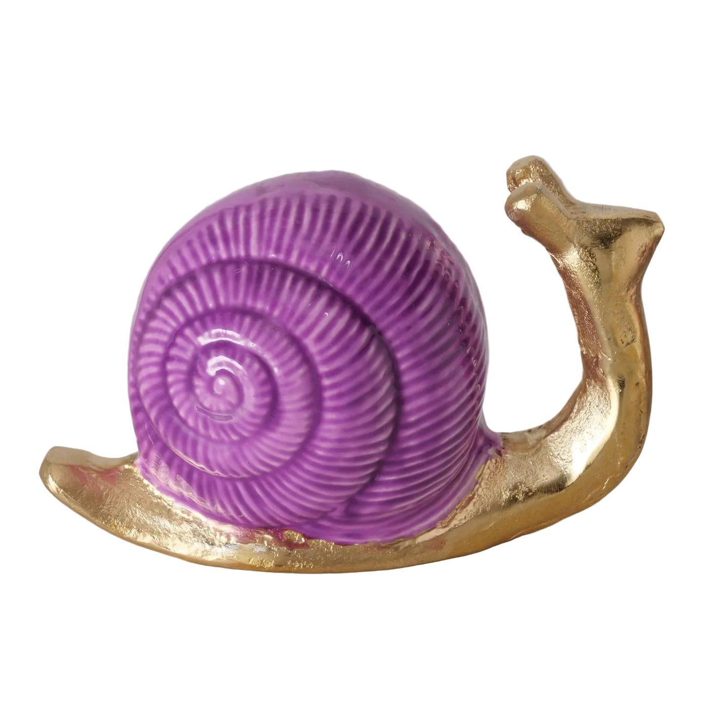 Liora Dekofigur Alu Schnecke Lila Gold