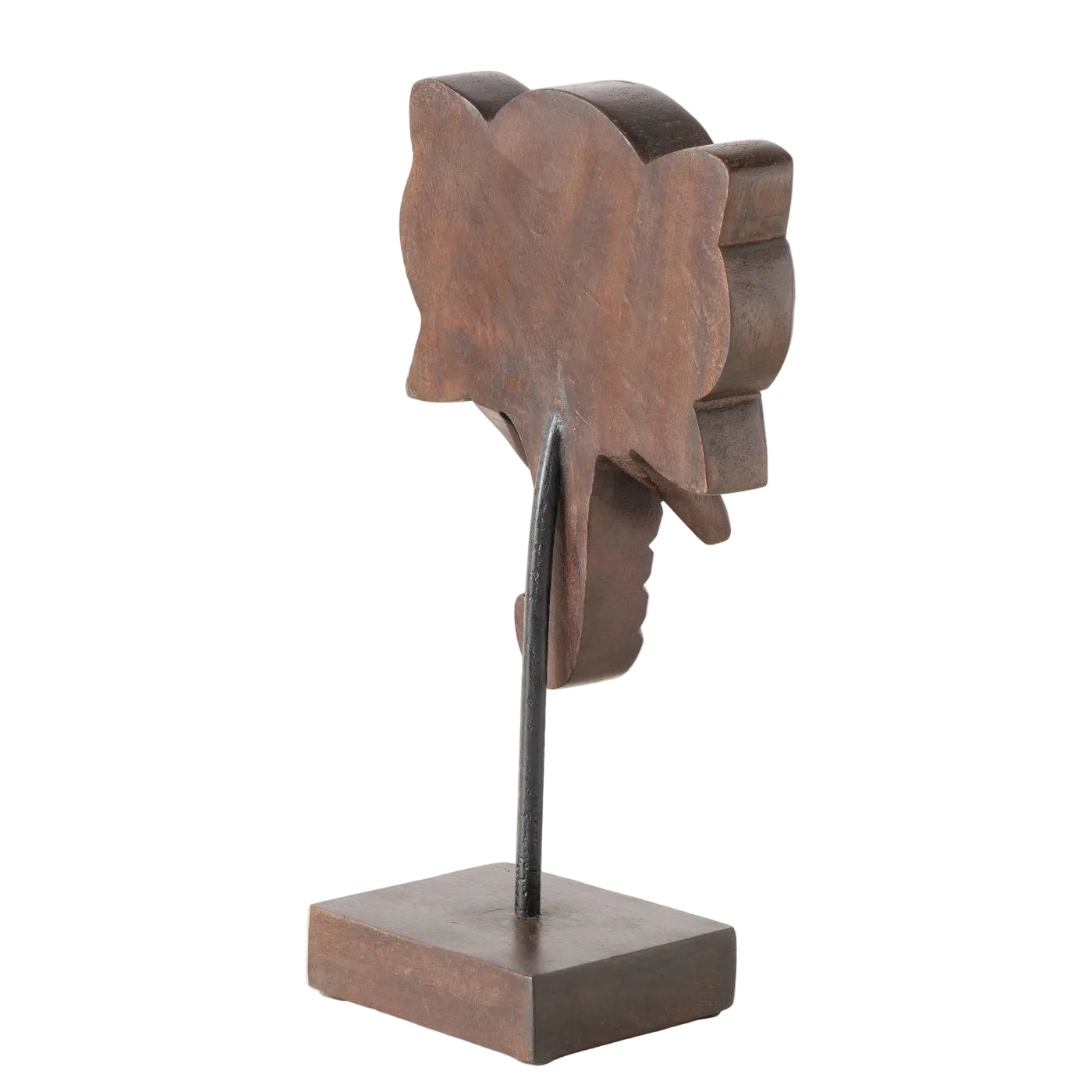 Nerava Elefantenkopf Dekofigur Mango Holz Metall Standfigur