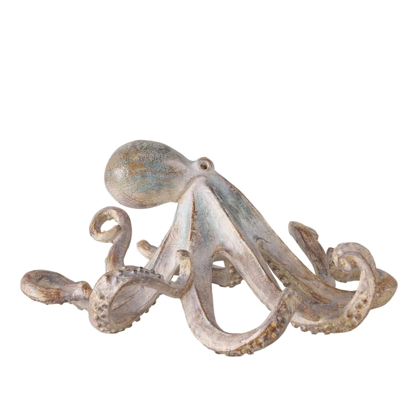 Oktopus Figur Marinus maritime Deko Skulptur braun handbemalt