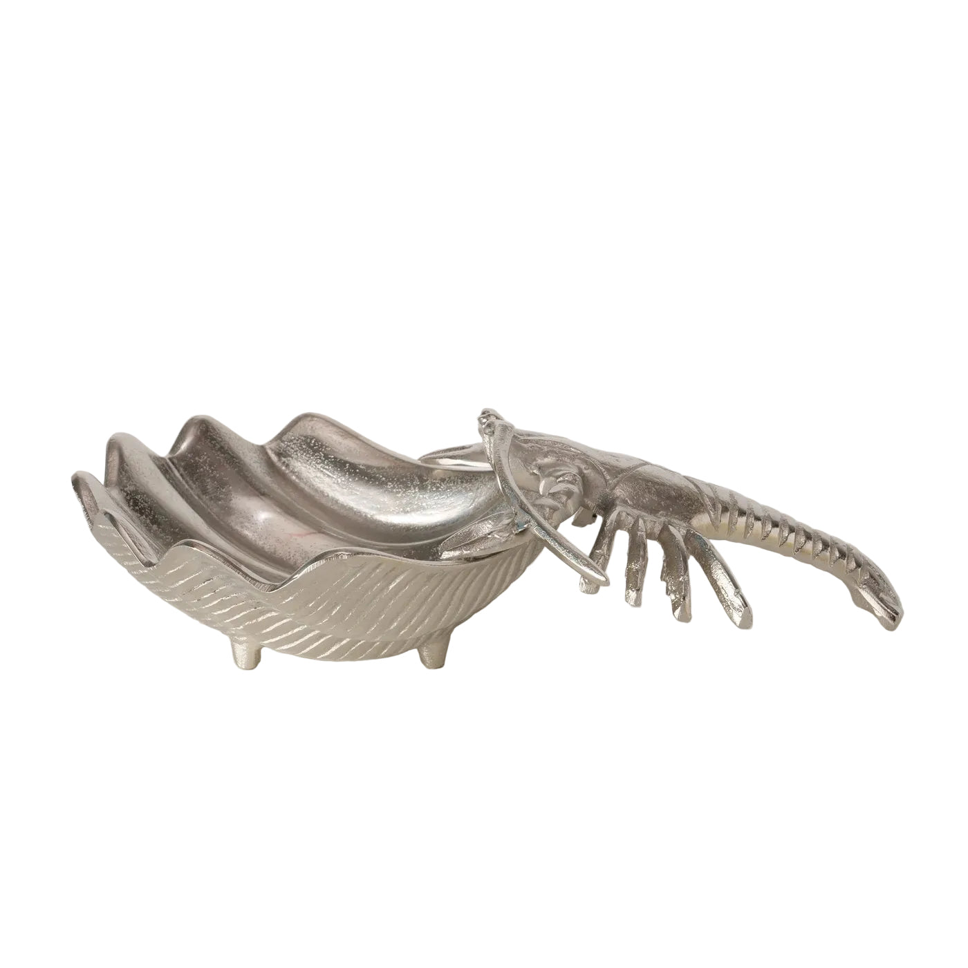 Maritano Hummer Schale Aluminium Silber Dekoschale Muschel