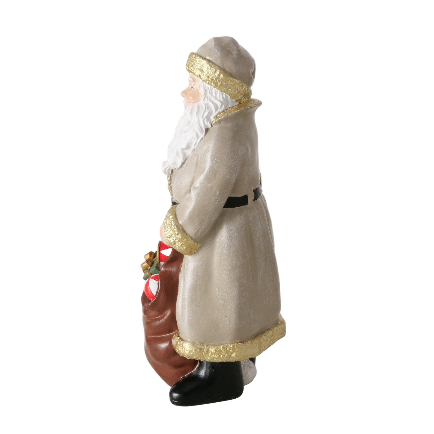 Weihnachtsmann Figur Christino 2er Set Handbemalt Beige Dekofigur 18,5cm