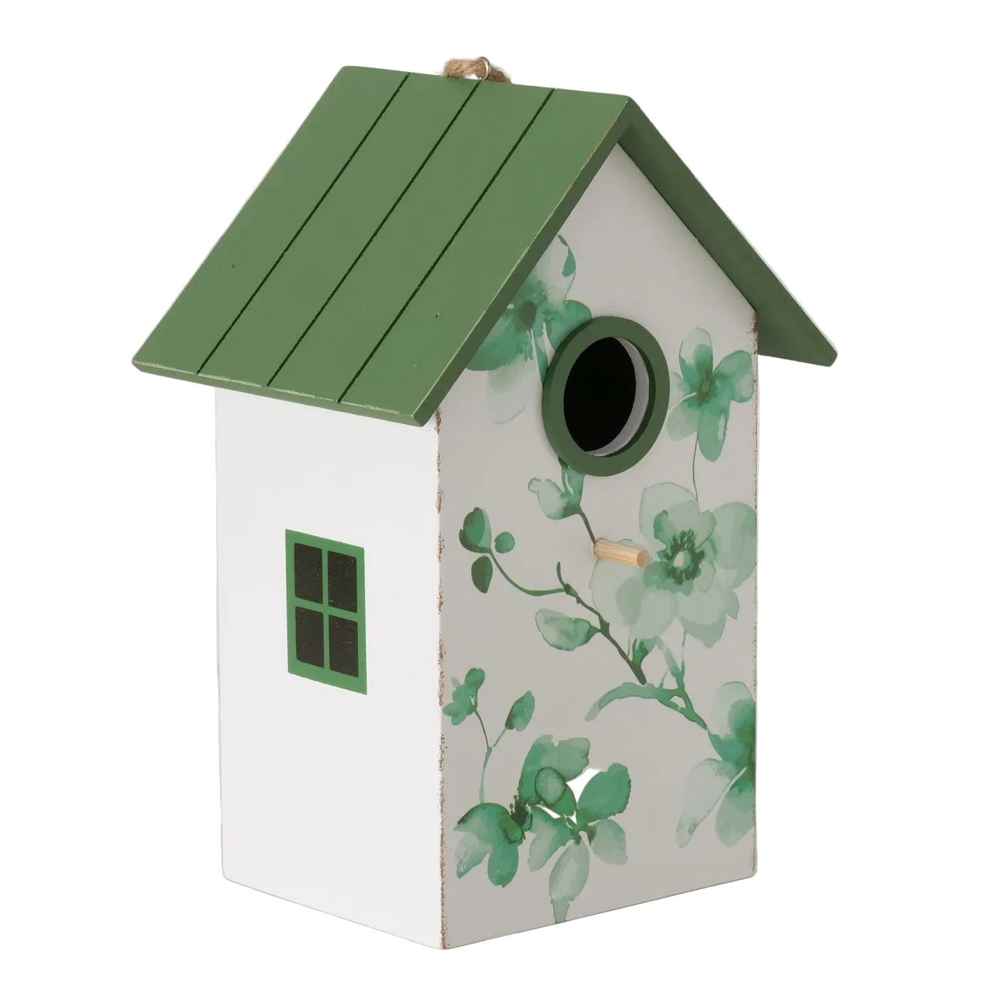 Vogelhaus Holz Kate Bambus Grün Floral Garten Vogelhaus zum Aufhängen