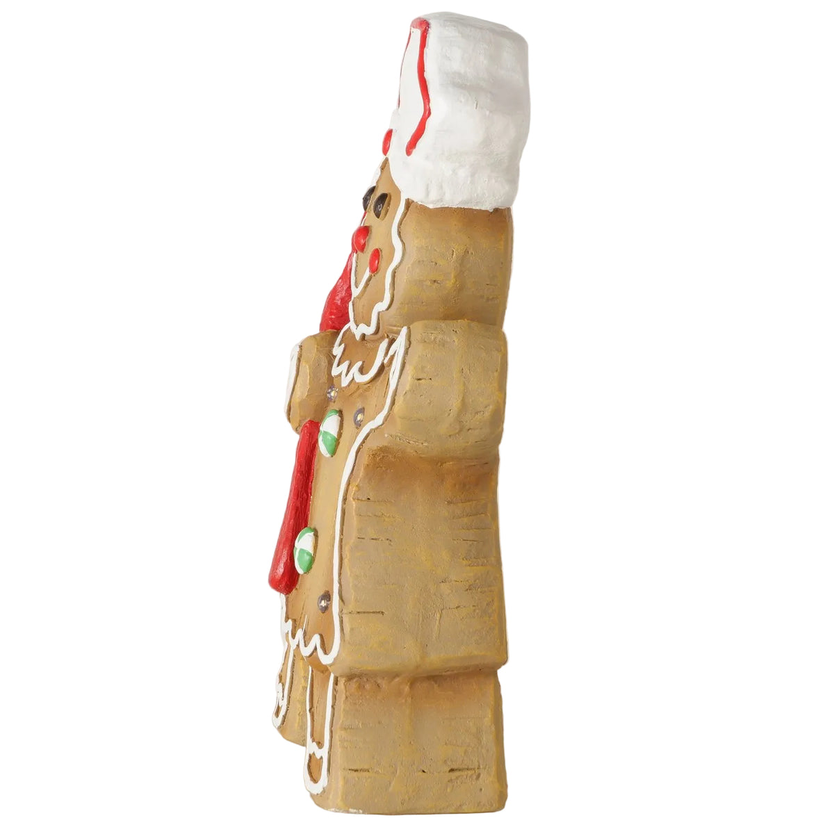LED Weihnachtsfiguren Lebkuchenbäcker Nelly 2er Set Braun Rot 34 cm
