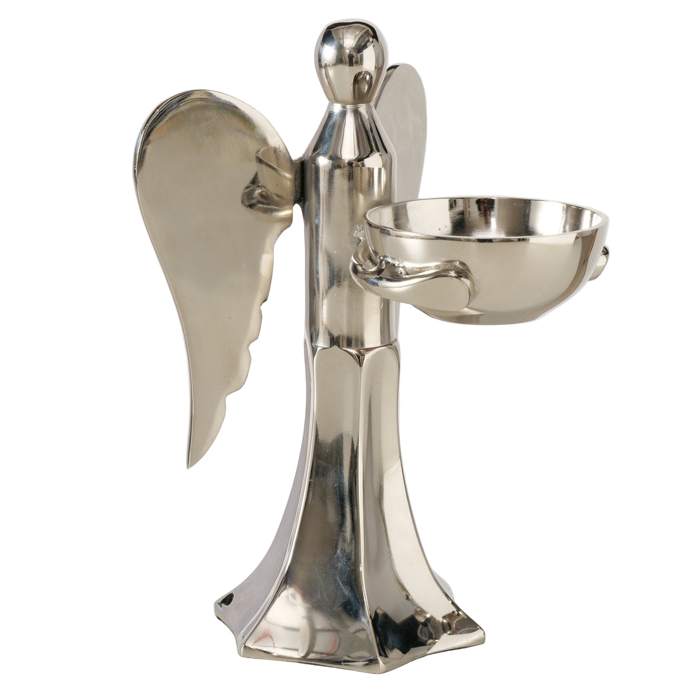 Schale Angelique Engel Deko Silber Aluminium Handarbeit