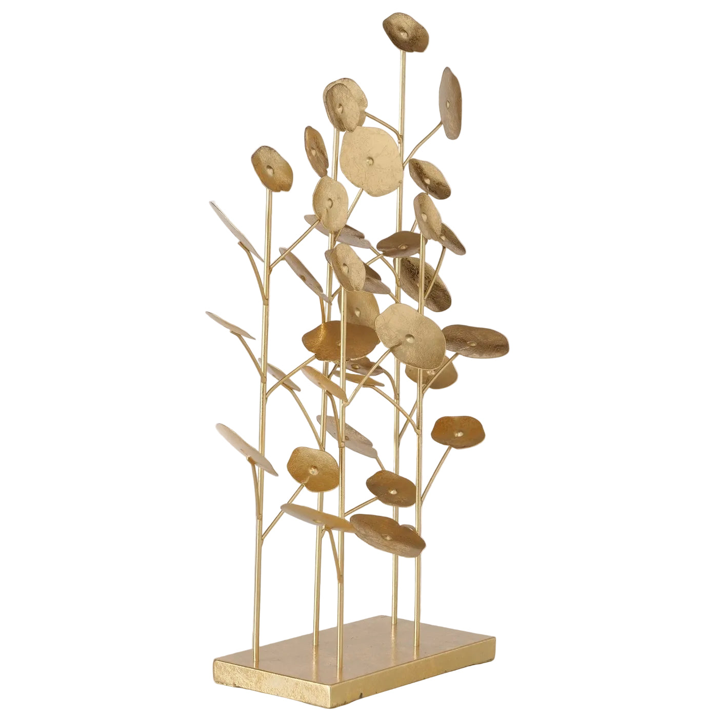 Dekoaufsteller Valdoria Metall Antikgold Blattdesign 55cm