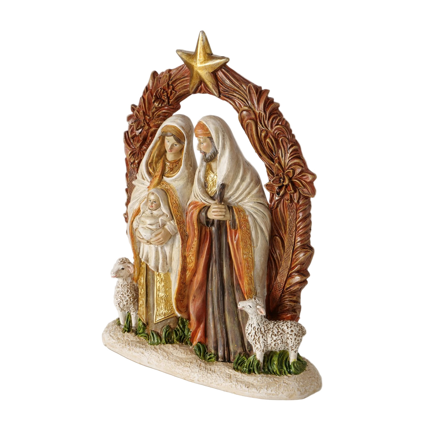 Krippe Basilica Heilige Familie Weihnachtsfigur Handbemalt