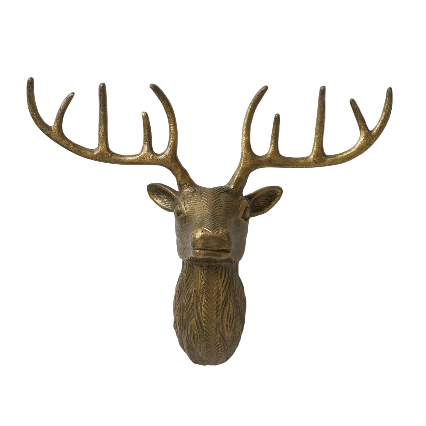 Wanddekoration Hirschkopf Arvid Antikbraun Aluminium 43cm