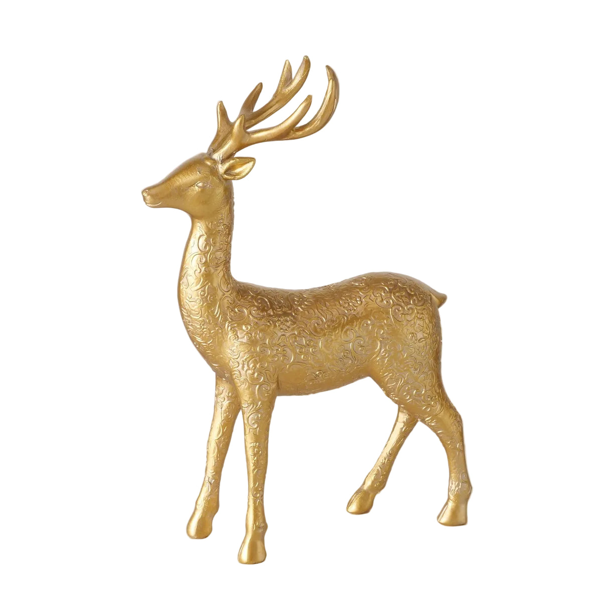 Dekofiguren Pete Hirsch gold 2er Set 21,5 cm