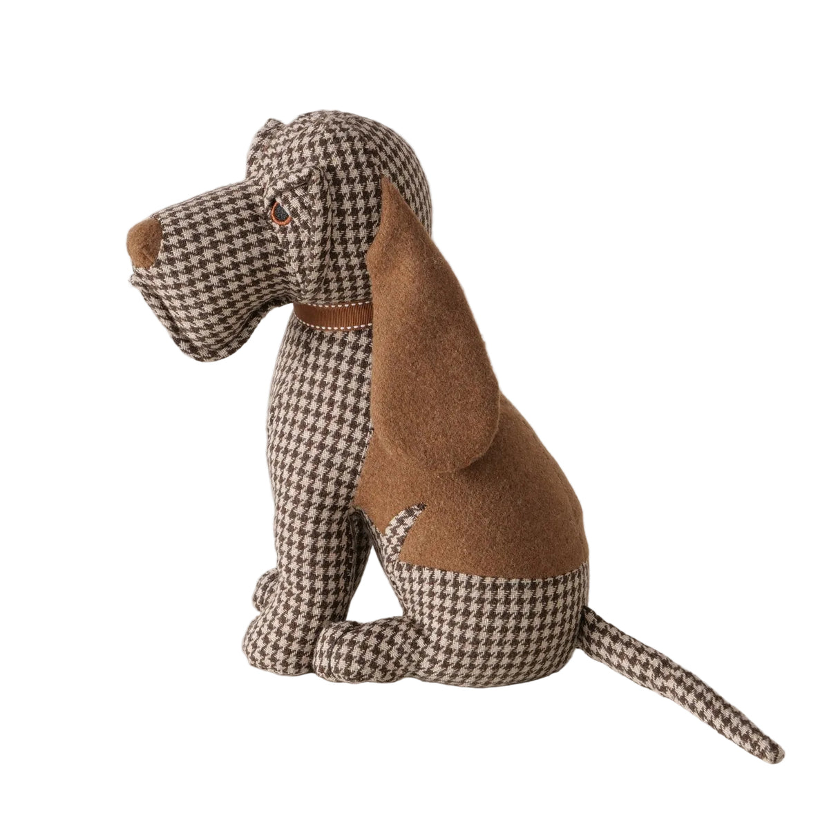 Türstopper Cooper Hund kariert beige braun 28 cm