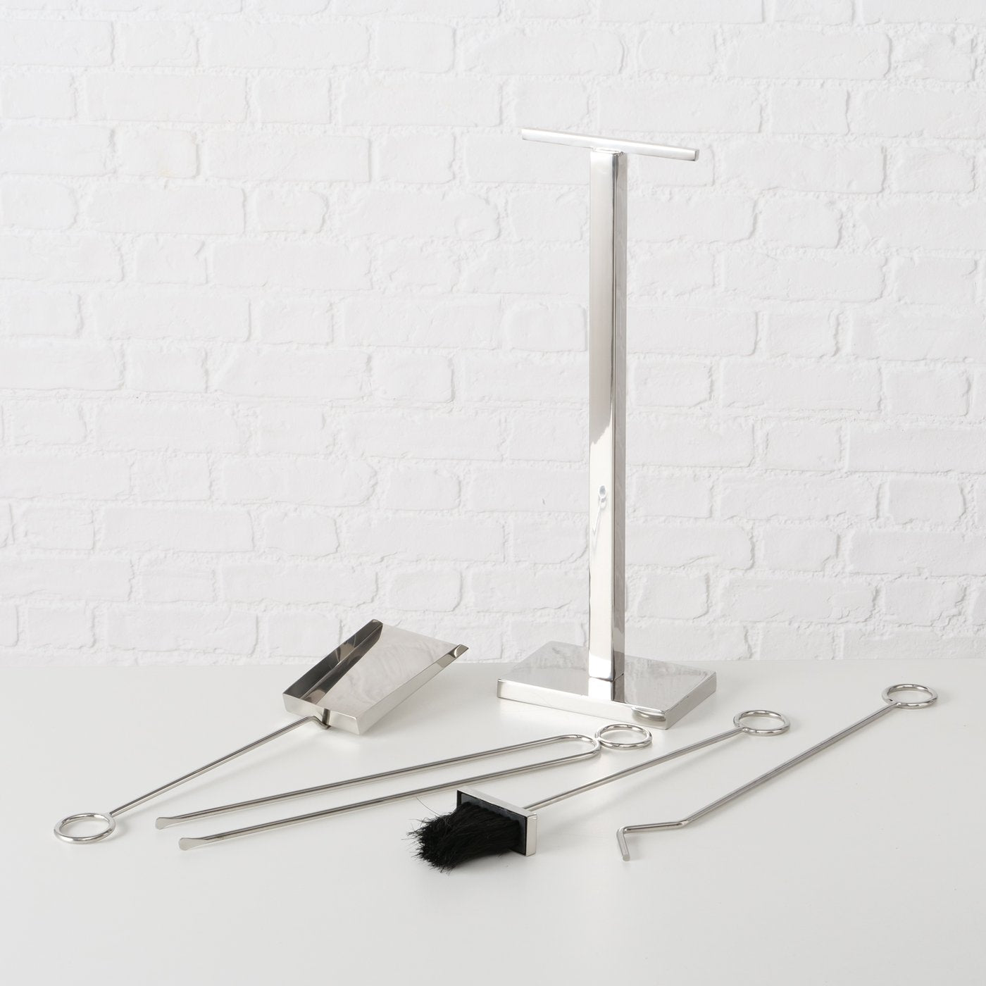 Kaminbesteck Felix 5teilig Edelstahl Poliert Silber