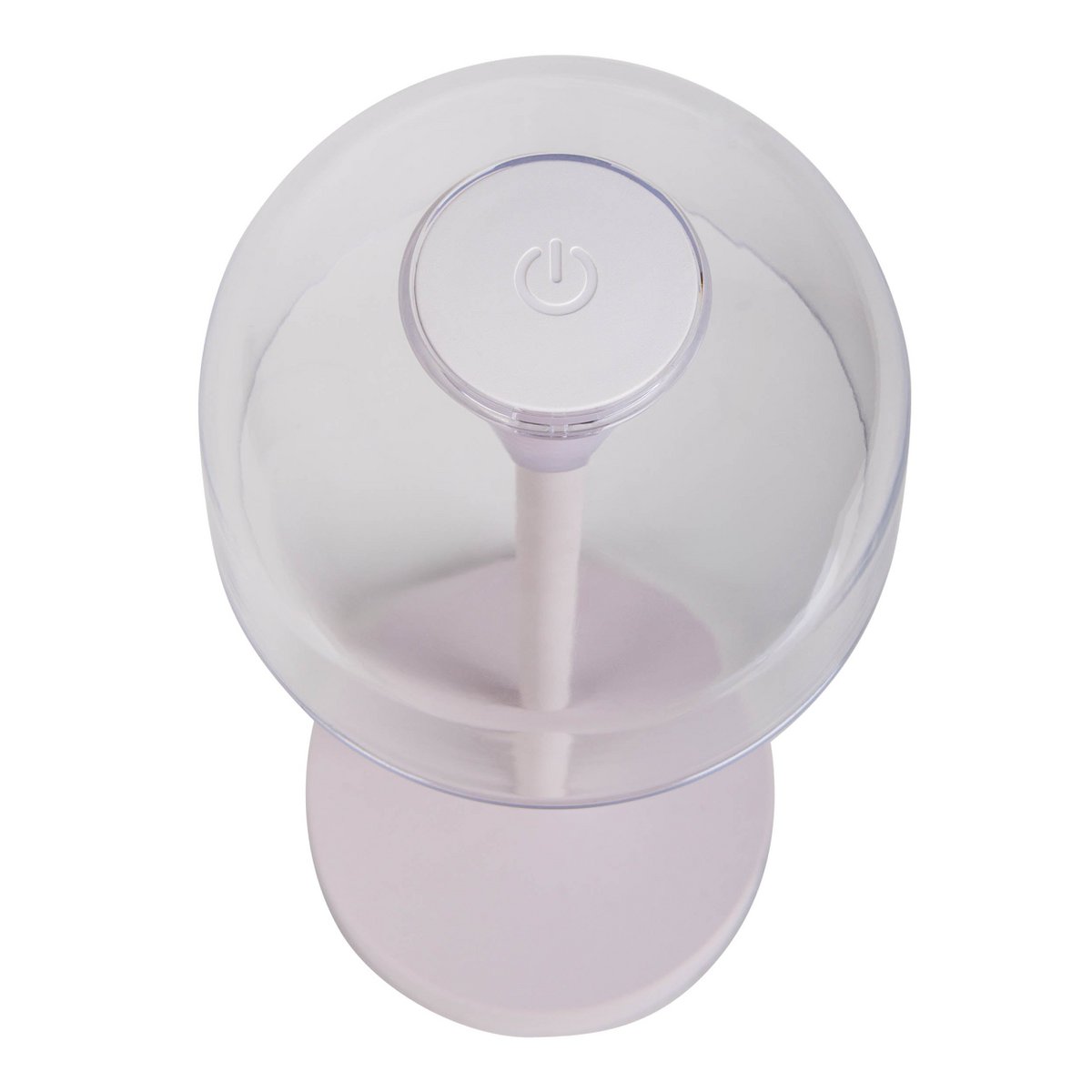 Set of 2 LED battery-operated table lamps "Gomba" for indoor and outdoor use, made of metal and plastic in white, 18.5 cm high