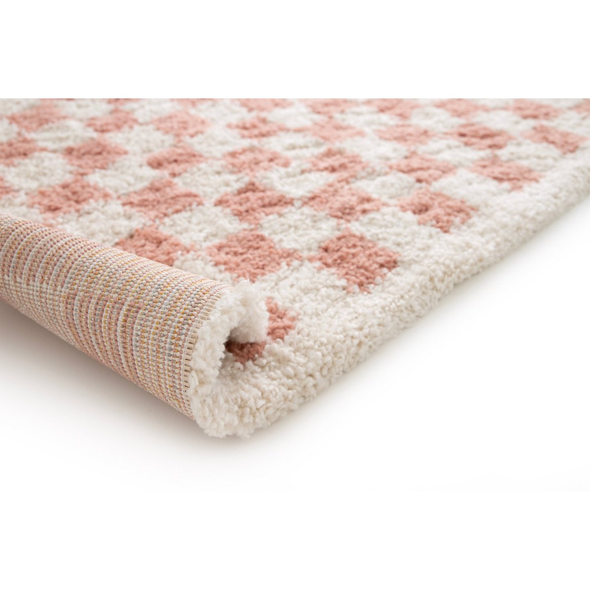 Weicher und sperriger langer Checker -Checkerboard -Checkterteppich