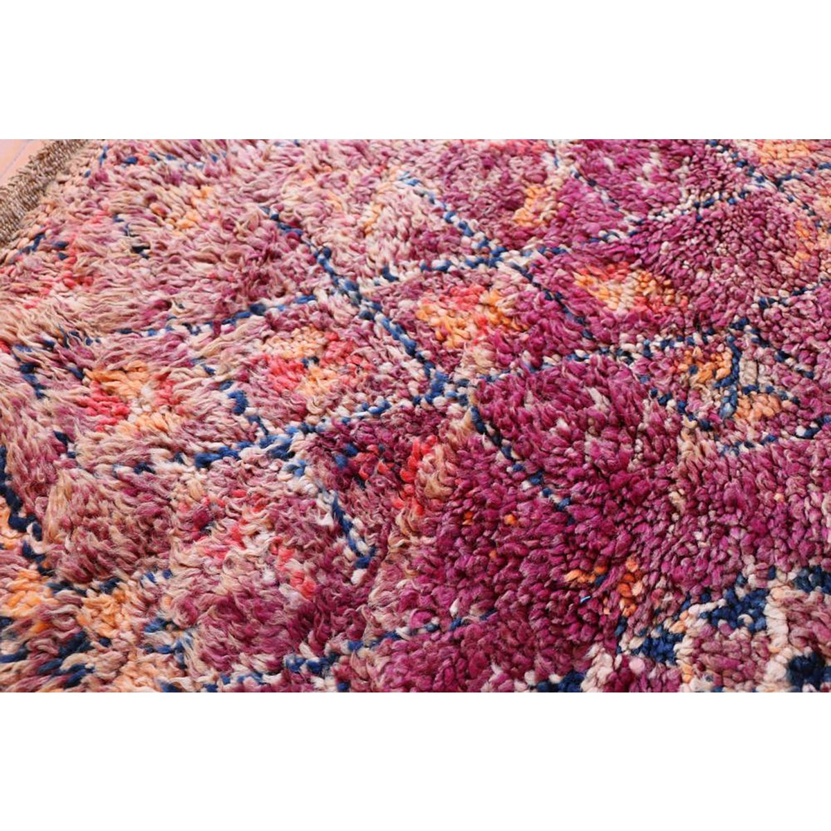 Marokkaner Berber Teppich reine Wolle 186 x 367 cm - benutzerdefinierter Teppich