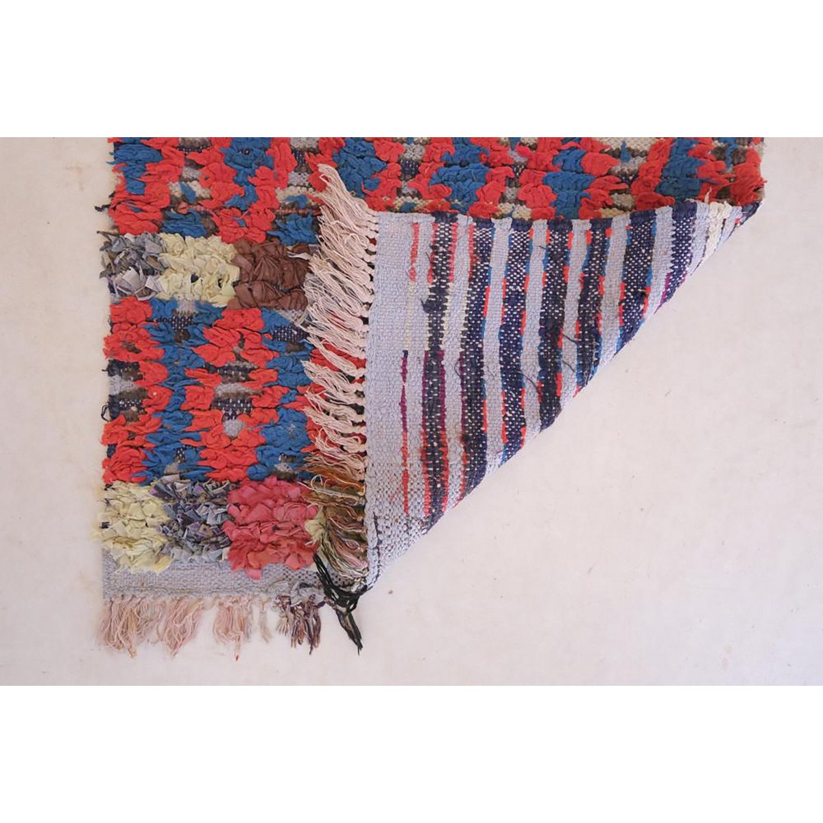 Marokkaner Berber Teppich in recycelten Textilien 71 x 168 cm