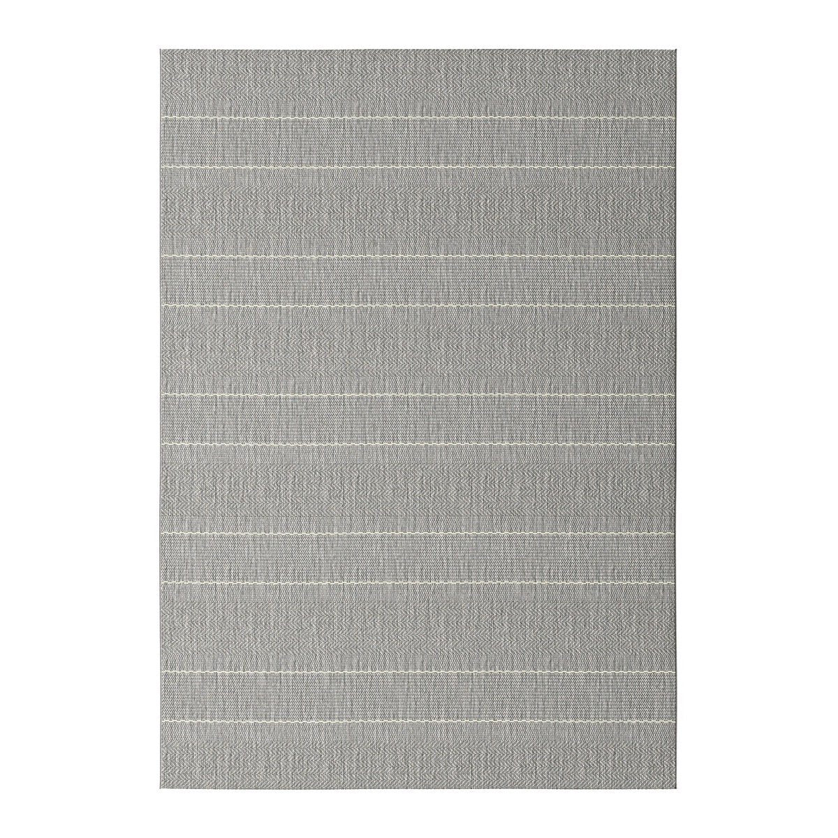 Gestreifter Teppich mit feinen Linien gewebt flach Innenraum Außen ruhig