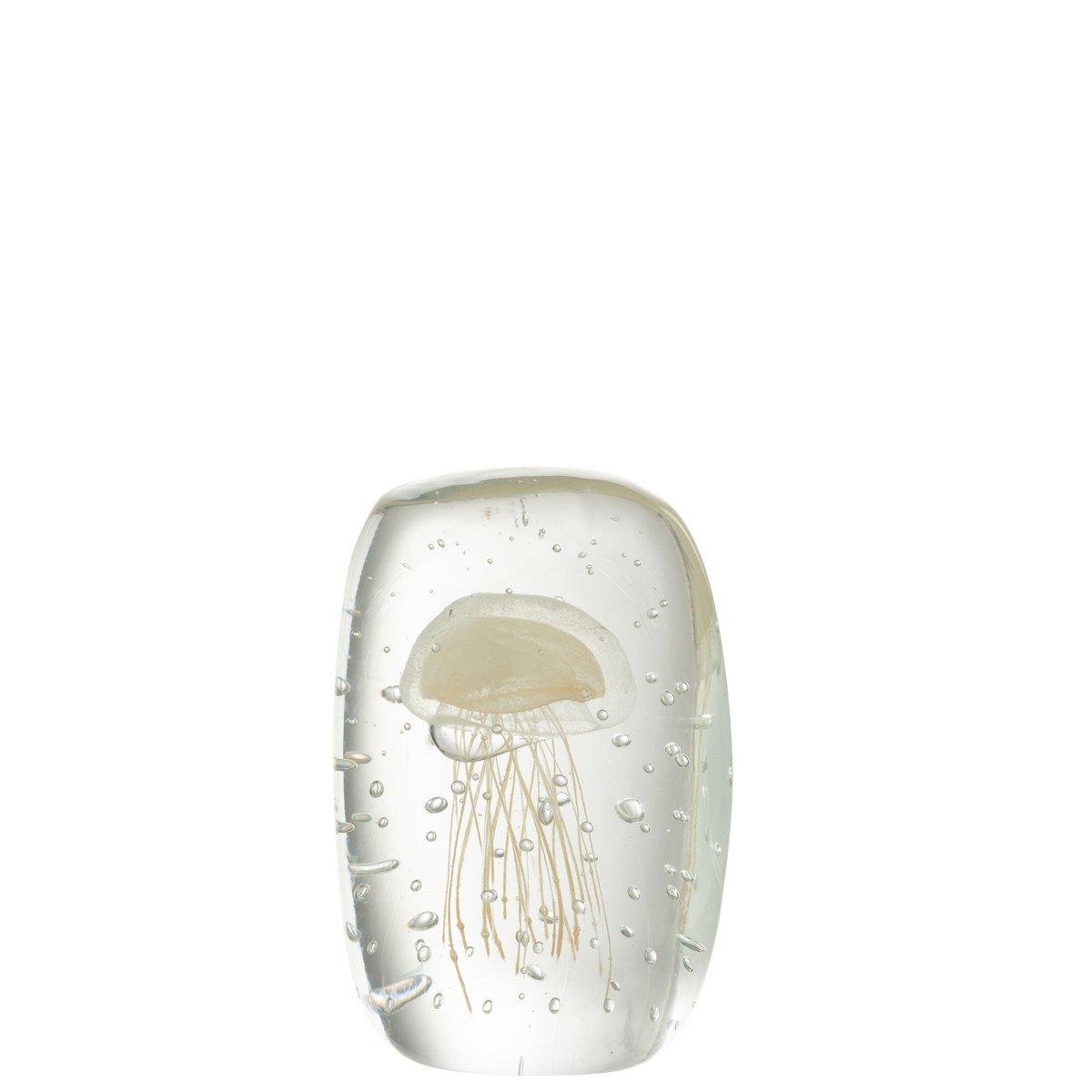 Briefbeschwerer Calypso Glas Dreieck Beige Transparent 10,5cm