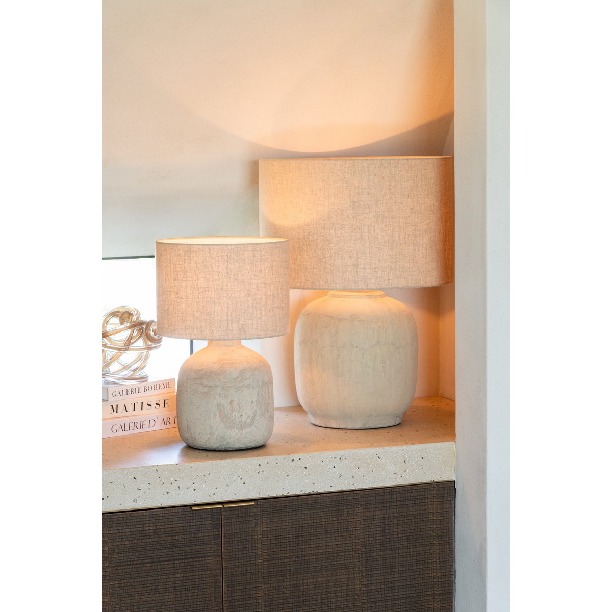 J-Line Lamp Mia Terrakotta groß