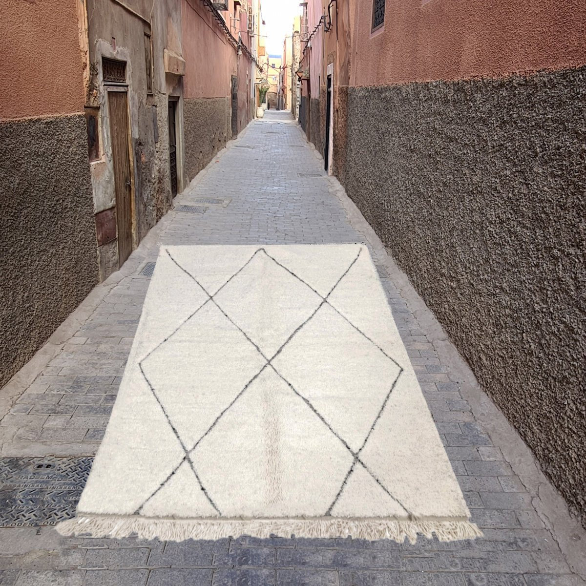 Marokkanischer Berberteppich aus reiner Wolle, 150 x 250 cm