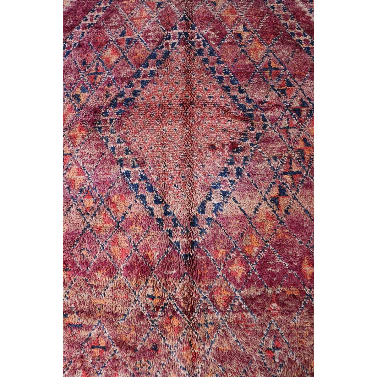 Marokkaner Berber Teppich reine Wolle 186 x 367 cm - benutzerdefinierter Teppich