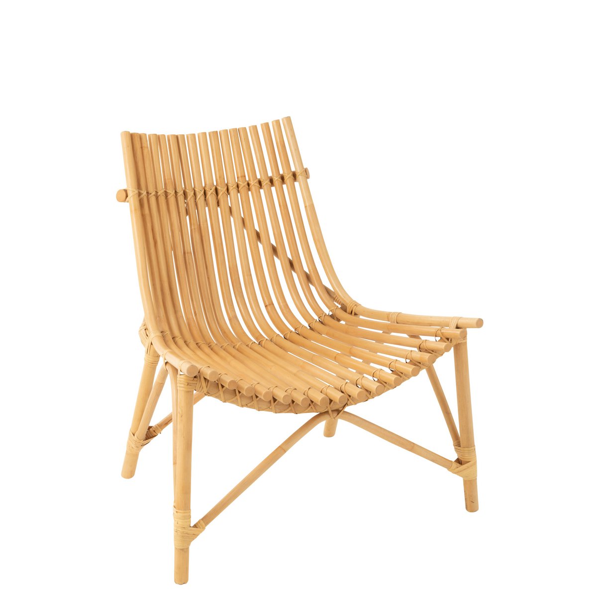 Lounge Sessel Bali aus Rattan Braun Jline Stuhl Design