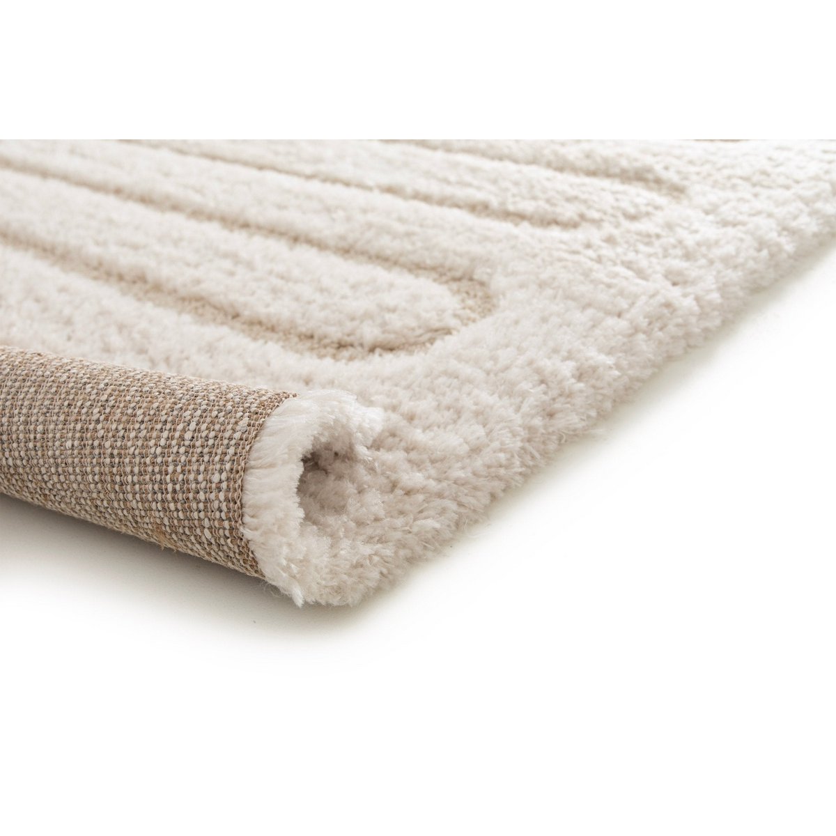 Recycelter Polyester -Polyester -Reliefteppich mit minimalistischem Eolya -Design