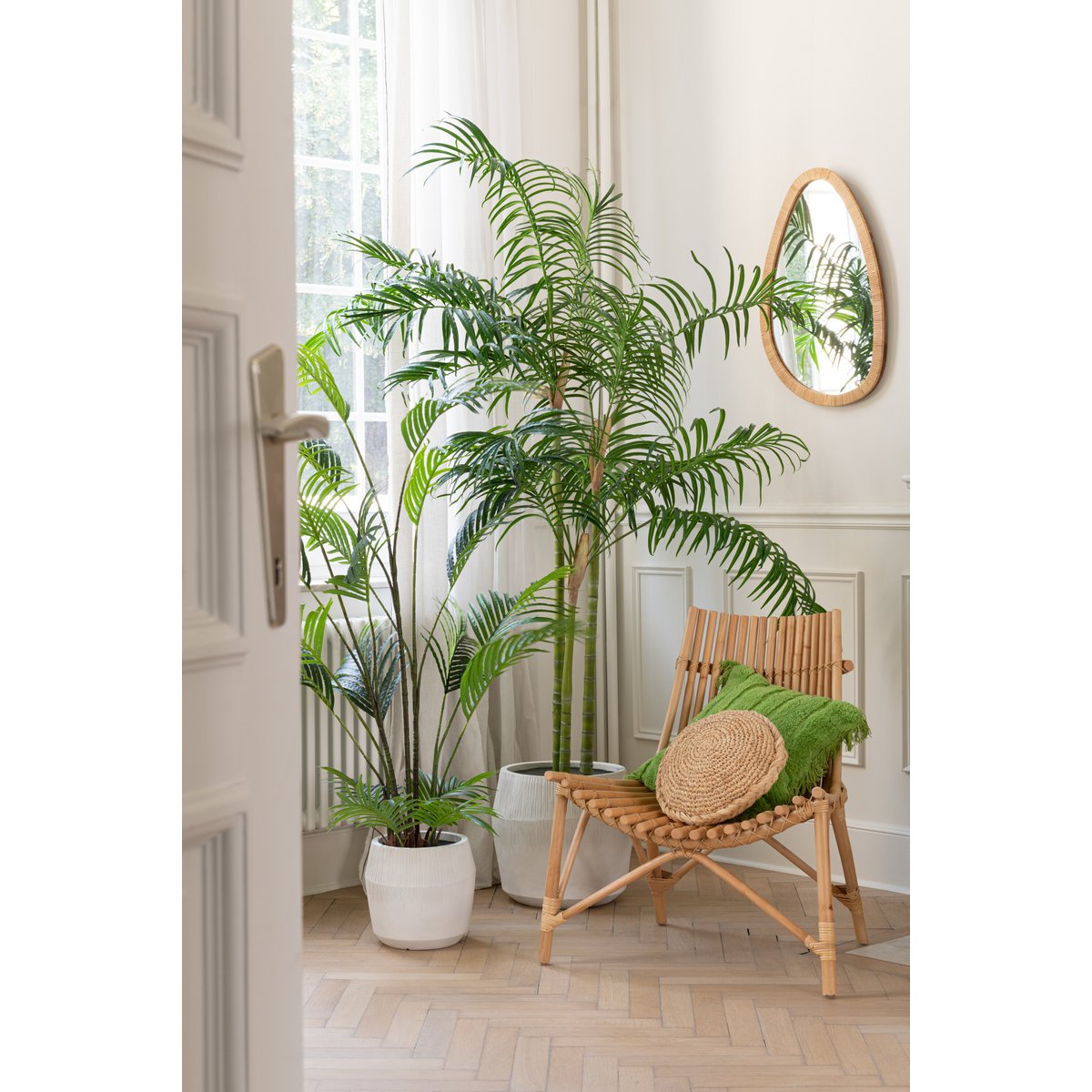 Lounge Sessel Bali aus Rattan Braun Jline Stuhl Design