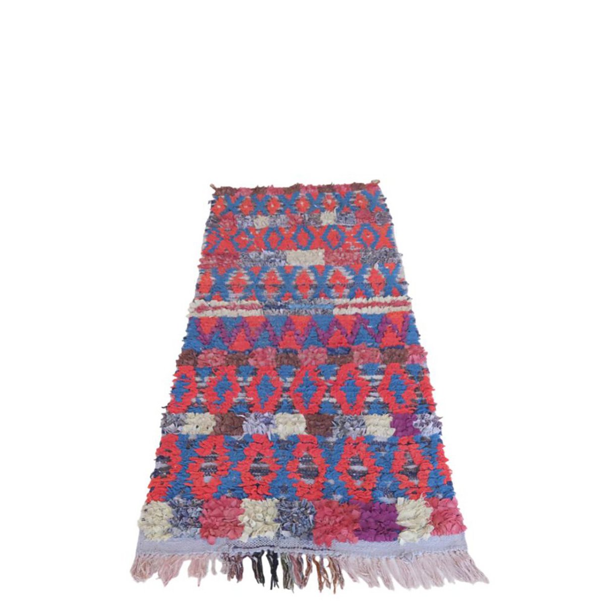 Marokkaner Berber Teppich in recycelten Textilien 71 x 168 cm