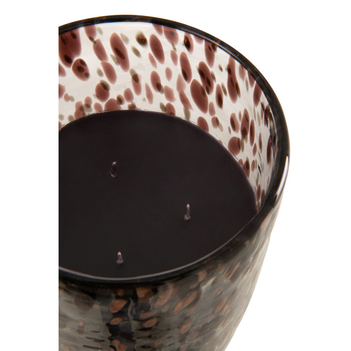 J -Line Duft Kerze Mia - Glas - Schwarz/Mix - groß - 230h