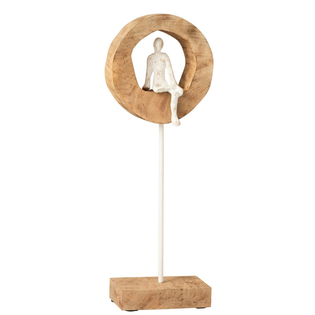Denkerring Figur aus Mangoholz 48cm
