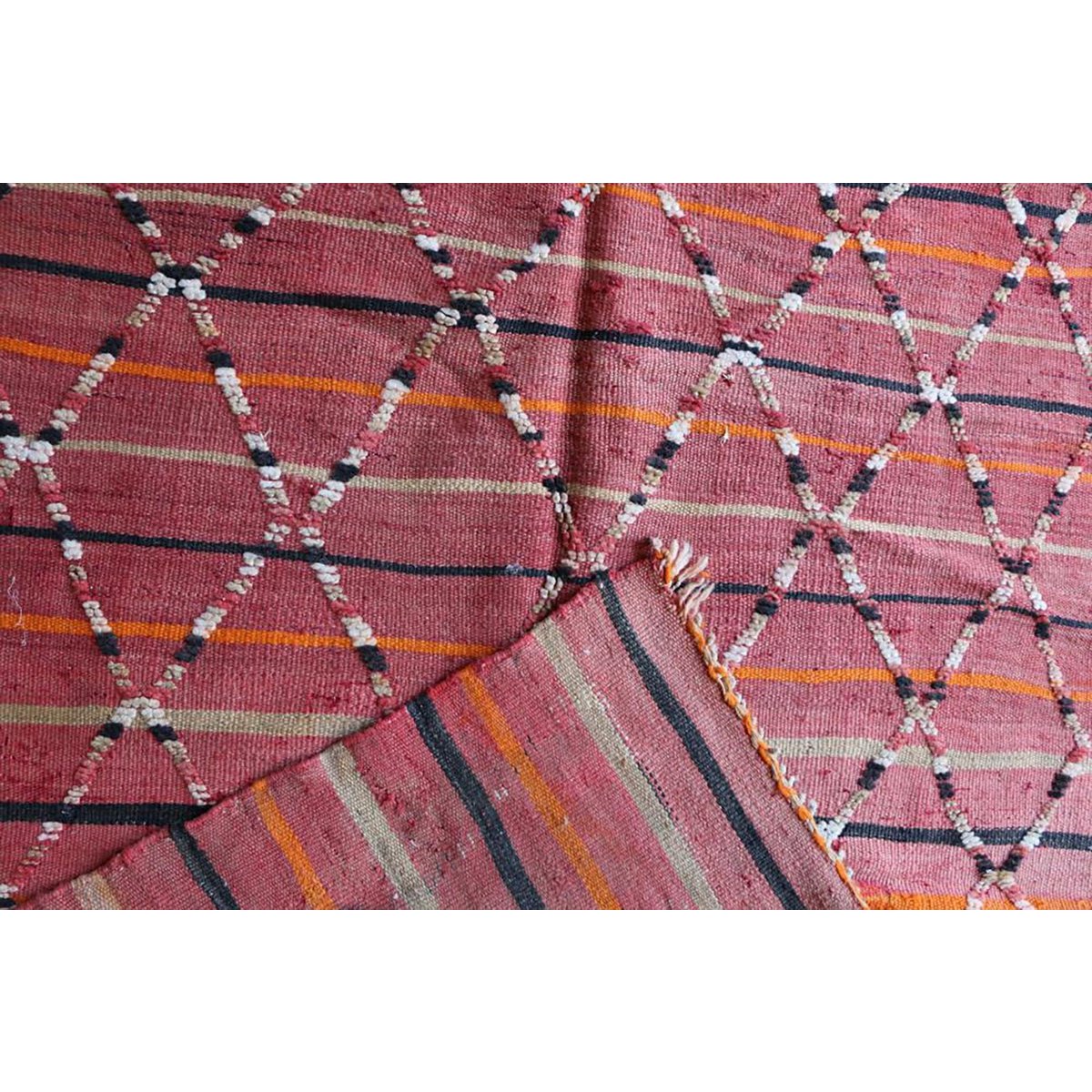 Marokkaner Berber Kilim Teppich reines Woll 126 x 208 cm - Sonderangebot Teppich