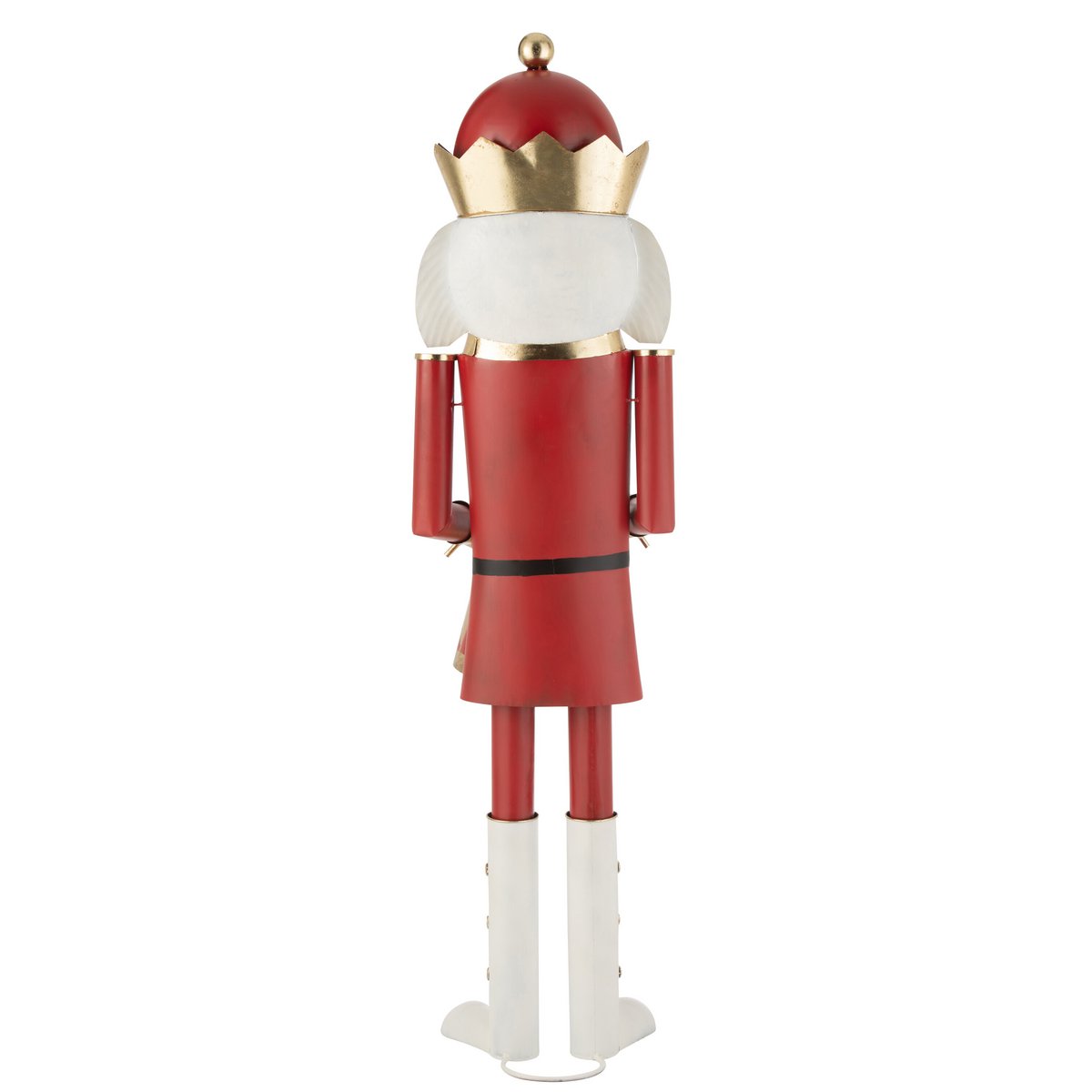 J-Line Nussknacker-Trommel, Eisen, Rot/Gold, groß