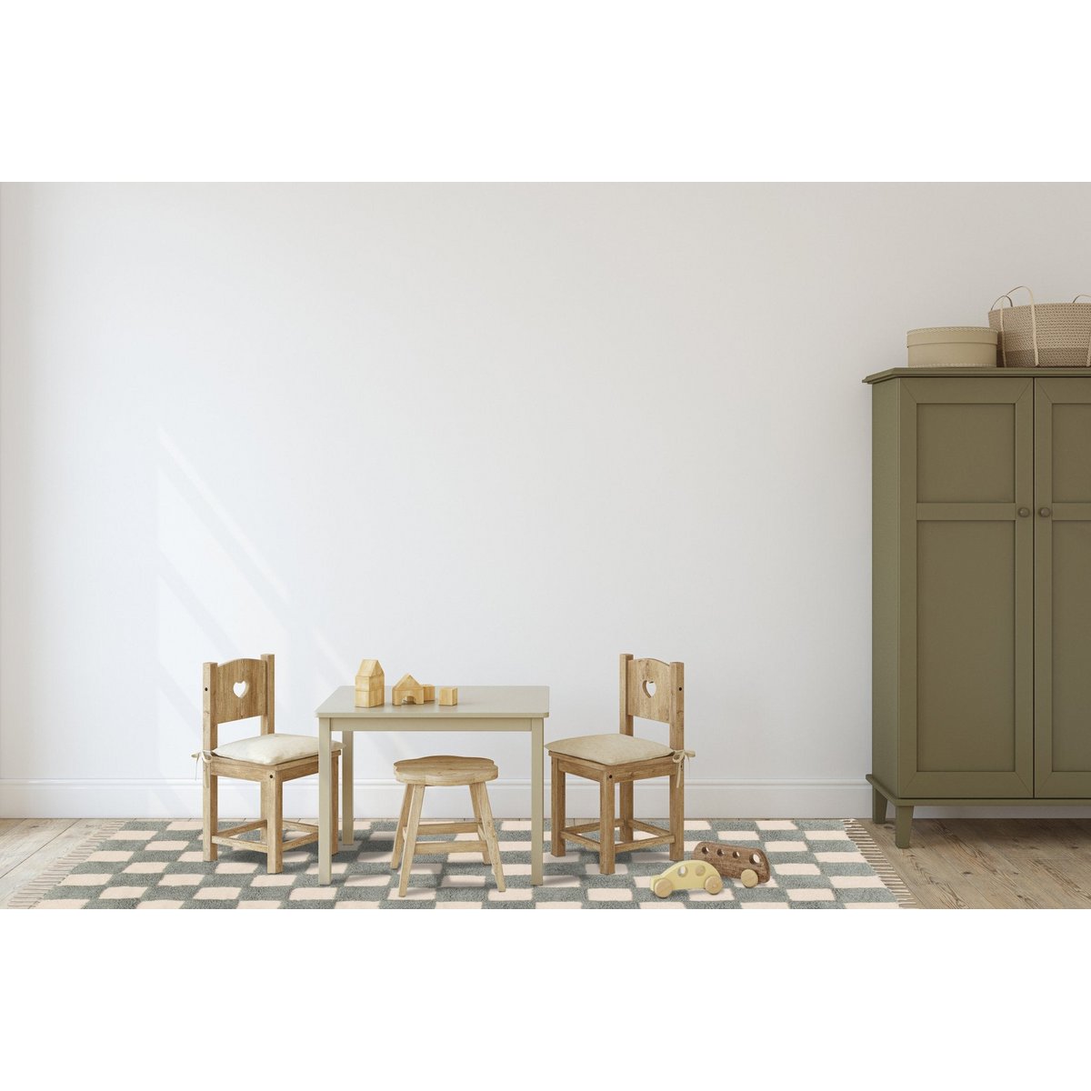 100% Baumwoll Mael Baumwollkinderteppich