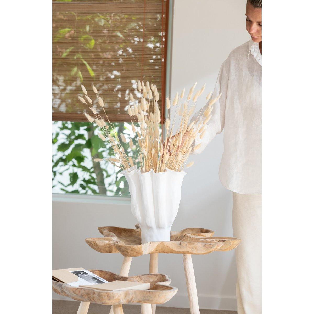 Beistelltisch Set Splash – 2er Set aus Teakholz in Natur