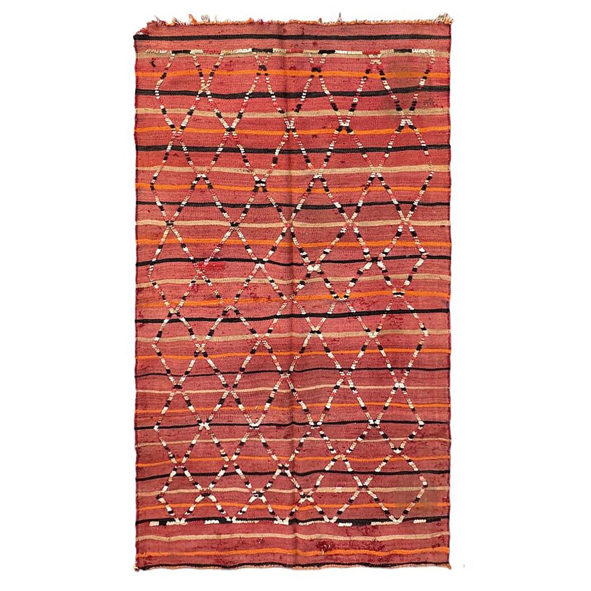 Marokkaner Berber Kilim Teppich reines Woll 126 x 208 cm - Sonderangebot Teppich